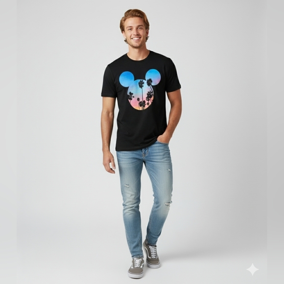 Disney Men's Black Neff Collection Mickey Mouse Short Sleeve T-Shirt Size Medium - Picture 4 of 10